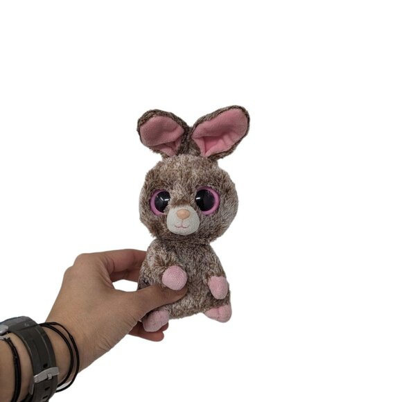 TY Beanie Boos Woody The Brown Easter Rabbit Bunny Plush Stuffed Animal Toy 6"